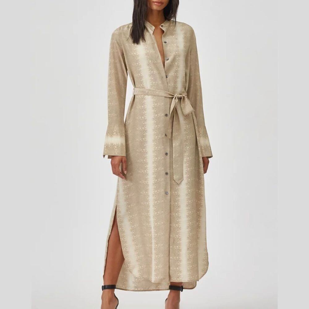 NWT EQUIPMENT FEMME CONNEL SILK UTILITY DRESS XL‎
